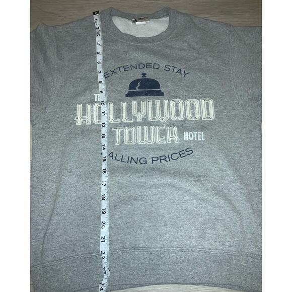 Disney Parks Hollywoods Vintage Tower of Tower Grey Crewneck sweatshirt small - Picture 5 of 6